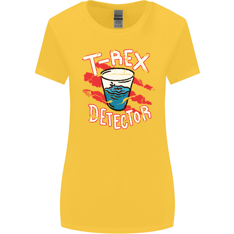 T-Rex Detector Funny Dinosaur Womens Wider Cut T-Shirt Yellow