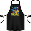 T-Rex Dinosaur Autism Autistic Cotton Apron 100% Organic Black
