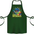 T-Rex Dinosaur Autism Autistic Cotton Apron 100% Organic Forest Green