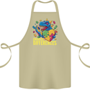 T-Rex Dinosaur Autism Autistic Cotton Apron 100% Organic Khaki