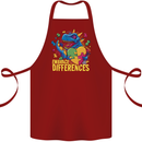 T-Rex Dinosaur Autism Autistic Cotton Apron 100% Organic Maroon