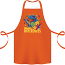 T-Rex Dinosaur Autism Autistic Cotton Apron 100% Organic Orange