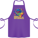 T-Rex Dinosaur Autism Autistic Cotton Apron 100% Organic Purple