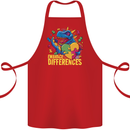 T-Rex Dinosaur Autism Autistic Cotton Apron 100% Organic Red