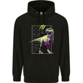 T-Rex Dinosaur Tyrannosaurus Rex Mens 80% Cotton Hoodie Black
