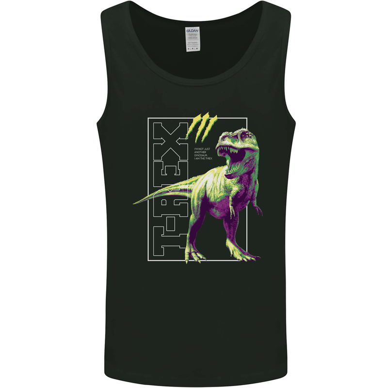 T-Rex Dinosaur Tyrannosaurus Rex Mens Vest Tank Top Black