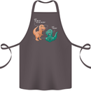 T-Rex Eating the Last Unicorn Dinosaur Funny Cotton Apron 100% Organic Dark Grey