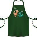 T-Rex Eating the Last Unicorn Dinosaur Funny Cotton Apron 100% Organic Forest Green