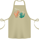 T-Rex Eating the Last Unicorn Dinosaur Funny Cotton Apron 100% Organic Khaki