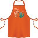 T-Rex Eating the Last Unicorn Dinosaur Funny Cotton Apron 100% Organic Orange