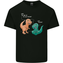 T-Rex Eating the Last Unicorn Dinosaur Funny Mens Cotton T-Shirt Tee Top Black