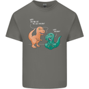 T-Rex Eating the Last Unicorn Dinosaur Funny Mens Cotton T-Shirt Tee Top Charcoal