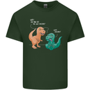 T-Rex Eating the Last Unicorn Dinosaur Funny Mens Cotton T-Shirt Tee Top Forest Green
