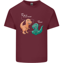 T-Rex Eating the Last Unicorn Dinosaur Funny Mens Cotton T-Shirt Tee Top Maroon