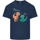 T-Rex Eating the Last Unicorn Dinosaur Funny Mens Cotton T-Shirt Tee Top Navy Blue