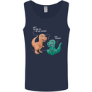 T-Rex Eating the Last Unicorn Dinosaur Funny Mens Vest Tank Top Navy Blue