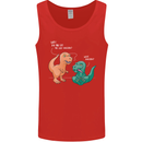 T-Rex Eating the Last Unicorn Dinosaur Funny Mens Vest Tank Top Red