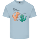 T-Rex Eating the Last Unicorn Funny Dinosaur Mens Cotton T-Shirt Tee Top Light Blue