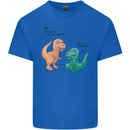 T-Rex Eating the Last Unicorn Funny Dinosaur Mens Cotton T-Shirt Tee Top Royal Blue