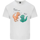 T-Rex Eating the Last Unicorn Funny Dinosaur Mens Cotton T-Shirt Tee Top White