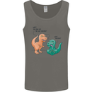 T-Rex Eating the Last Unicorn Funny Dinosaur Mens Vest Tank Top Charcoal