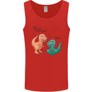 T-Rex Eating the Last Unicorn Funny Dinosaur Mens Vest Tank Top Red