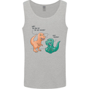 T-Rex Eating the Last Unicorn Funny Dinosaur Mens Vest Tank Top Sports Grey