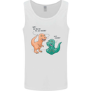 T-Rex Eating the Last Unicorn Funny Dinosaur Mens Vest Tank Top White