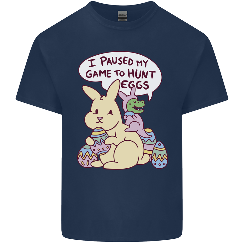 T-Rex Egg Hunt Kids T-Shirt Childrens Navy Blue