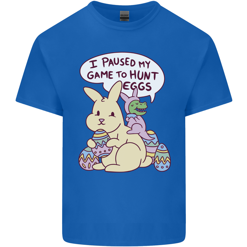 T-Rex Egg Hunt Kids T-Shirt Childrens Royal Blue