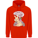 T-Rex Egg Hunt Mens 80% Cotton Hoodie Bright Red