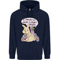 T-Rex Egg Hunt Mens 80% Cotton Hoodie Navy Blue