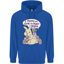T-Rex Egg Hunt Mens 80% Cotton Hoodie Royal Blue