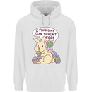 T-Rex Egg Hunt Mens 80% Cotton Hoodie White
