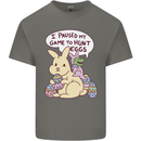 T-Rex Egg Hunt Mens Cotton T-Shirt Tee Top Charcoal