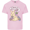 T-Rex Egg Hunt Mens Cotton T-Shirt Tee Top Light Pink