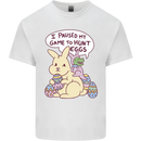 T-Rex Egg Hunt Mens Cotton T-Shirt Tee Top White