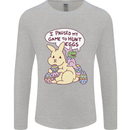 T-Rex Egg Hunt Mens Long Sleeve T-Shirt Sports Grey