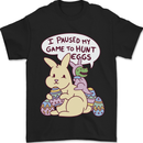 T-Rex Egg Hunt Mens T-Shirt 100% Cotton Black
