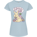 T-Rex Egg Hunt Womens Petite Cut T-Shirt Light Blue