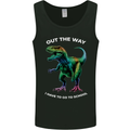 T-Rex Going to School Funny Dinosaur Mens Vest Tank Top Black