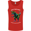T-Rex Going to School Funny Dinosaur Mens Vest Tank Top Red