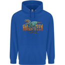 T-Rex Halloween Dinosaur Mens 80% Cotton Hoodie Royal Blue