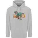 T-Rex Halloween Dinosaur Mens 80% Cotton Hoodie Sports Grey