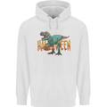 T-Rex Halloween Dinosaur Mens 80% Cotton Hoodie White