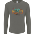 T-Rex Halloween Dinosaur Mens Long Sleeve T-Shirt Charcoal