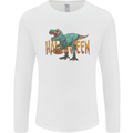 T-Rex Halloween Dinosaur Mens Long Sleeve T-Shirt White