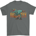 T-Rex Halloween Dinosaur Mens T-Shirt 100% Cotton Charcoal