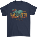 T-Rex Halloween Dinosaur Mens T-Shirt 100% Cotton Navy Blue