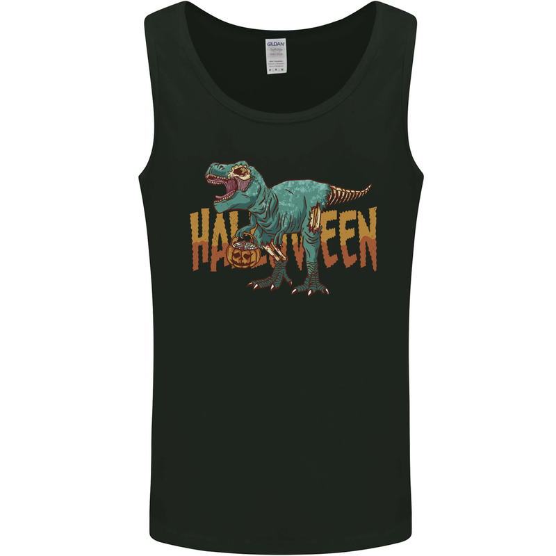 T-Rex Halloween Dinosaur Mens Vest Tank Top Black